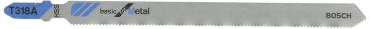 Bosch 5x Stichsägeblatt T 318 A Basic for Metal (für Stahlrohre & -profile, dünnwandig, Professional