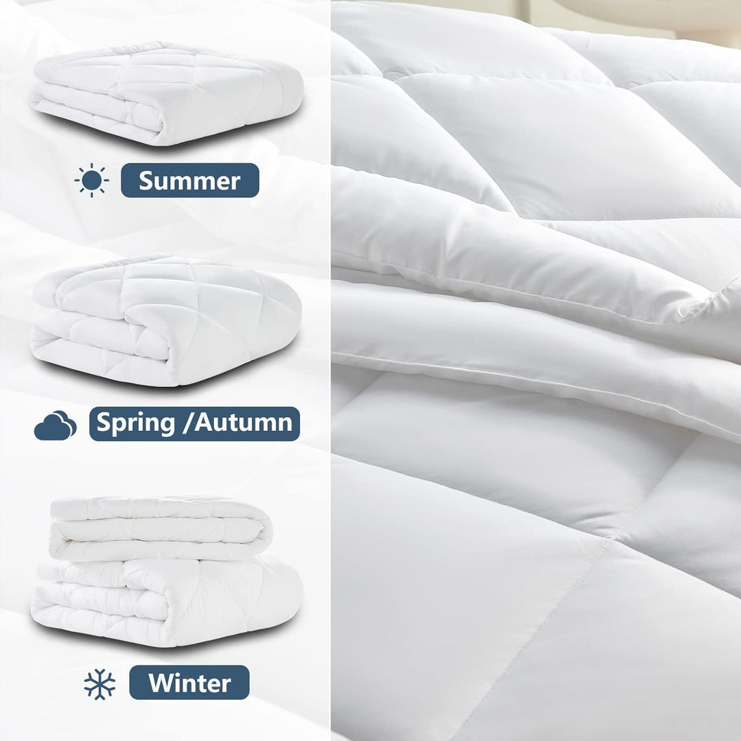 WAVVE Bettdecke 135x200 4 Jahreszeiten 2 teilig - Ganzjahresdecke 135x200cm 300gsm+ Sommerdecke 135
