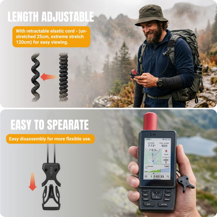 TUSITA Rucksack Halterung Zubehör Kompatibel mit Garmin GPS Handhelds(Spine Mount 2) Handheld Spine
