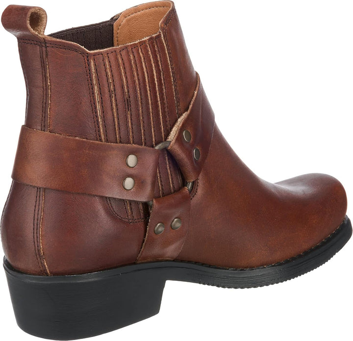 City Biker Westernstiefel Kurzstiefel Motorrad Stiefel Biker Braun 44
