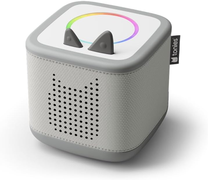 tonies Toniebox 2 Bundle Incl. 2 Schlummerbande Schlummerbär und Hase, Mondgrau, Audioplayer für Hör