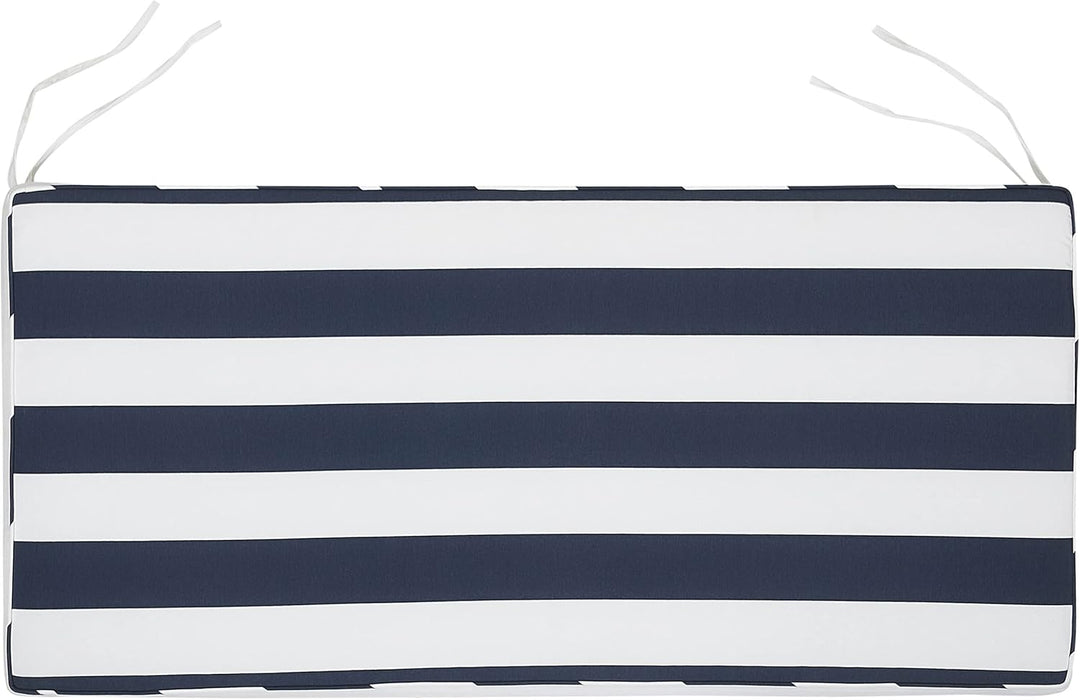 Moderne Auflage für Gartenbank blau mit Befestigungsband 152 x 54 x 5 cm Vivara