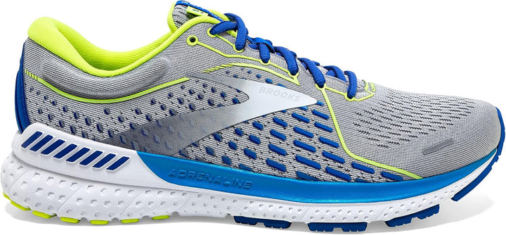 Brooks Herren Adrenaline Gts 21 Laufschuhe 44.5 EU Grey White Indigo, 44.5 EU Grey White Indigo