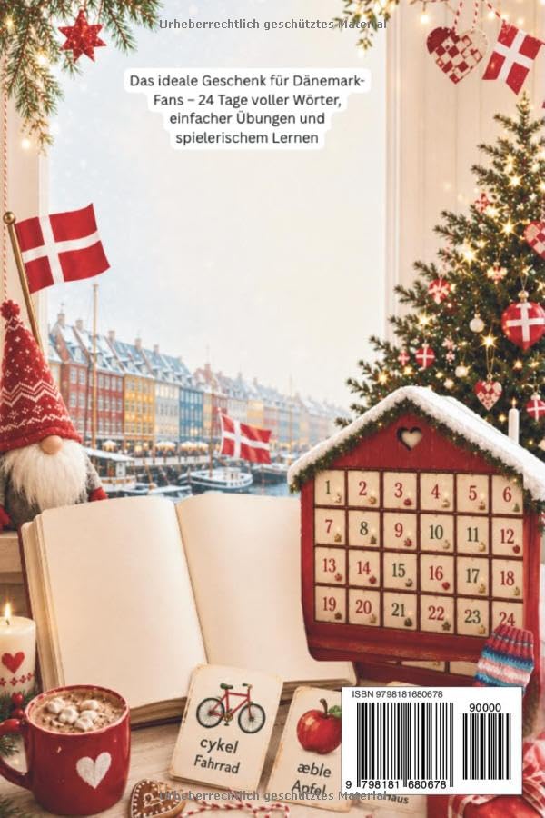 Dänisch lernen Adventskalender 2026 – Erste Wörter: Das ideale Geschenk für Dänemark-Fans – 24 Tage