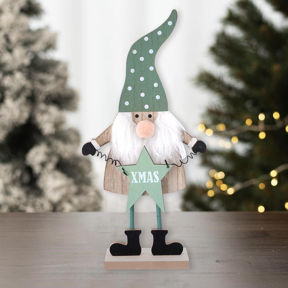 2 X Zwerge Weihnachtsdekorationen Innen Holz Weihnachten Zeichen Nette Bauernhaus Weihnachtsdekorati