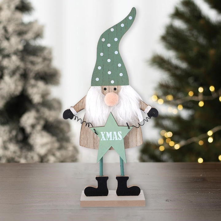 2 X Zwerge Weihnachtsdekorationen Innen Holz Weihnachten Zeichen Nette Bauernhaus Weihnachtsdekorati