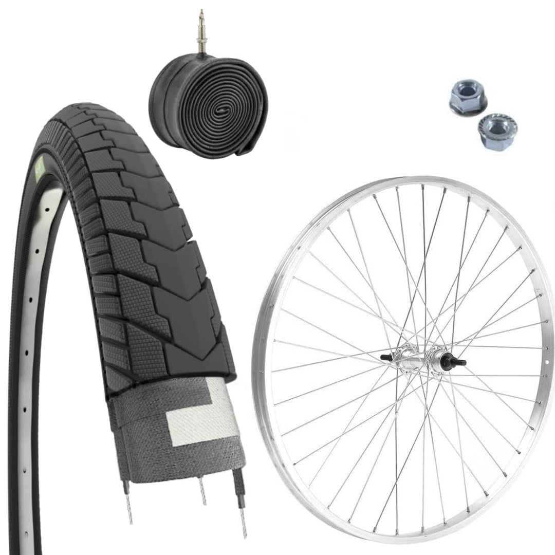 C2475AST+EBB24NEE Felge vorne 24 x 1,75 + Reifen 24 x 1,75 + Schlauch für Citybike 24 Zoll