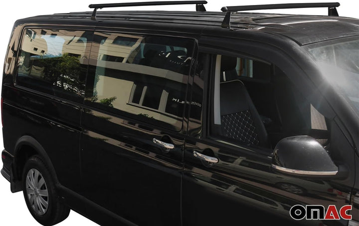 OMAC Dachträger Gepäckträger Relingträger kompatibel mit VW Caravelle T5 2003-2015 Alu Schwarz T5 Ca
