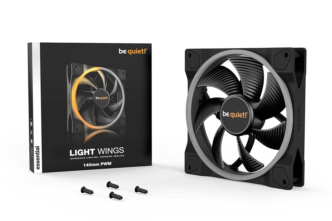 be quiet! Light Wings 140mm PWM Lüfter ARGB-Beleuchtung leiser Gehäuselüfter 4-pin BL074