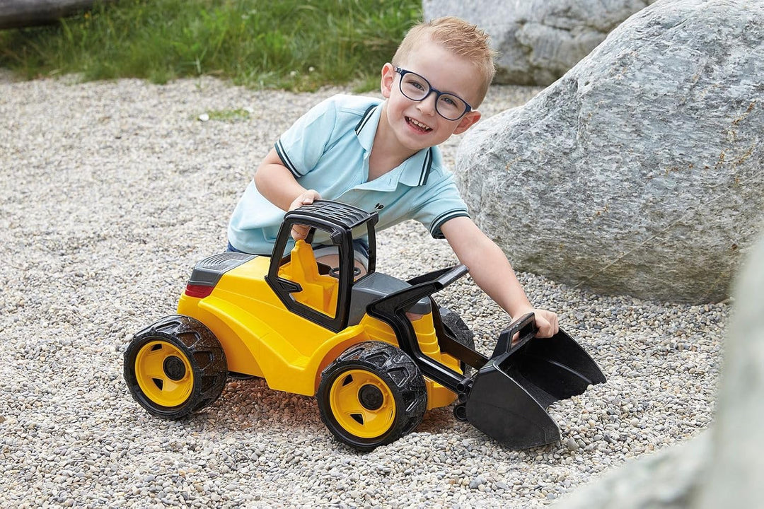 Lena 02142 - Giga Trucks Schaufellader Pro schwarz und gelb, Starke Riesen Radlader ca. 67 cm, moder