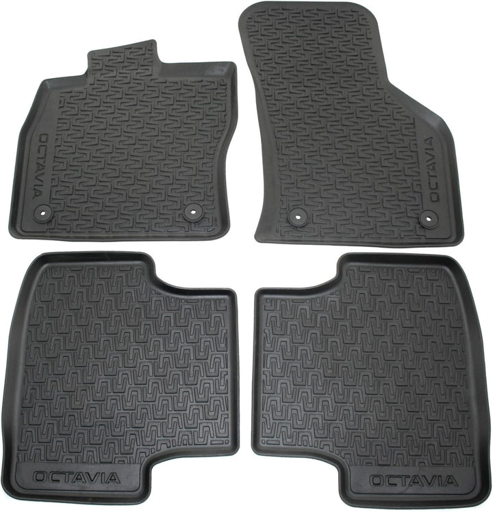 Skoda 5E1061550 Gummi Fussmatten Gummimatten Original Allwettermatten 4-teilig
