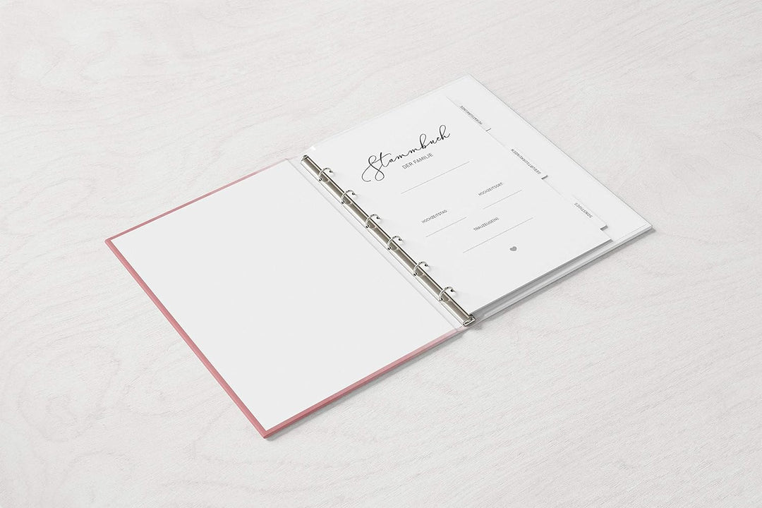 Stammbuch der Familie - Familienstammbuch Hochzeit Standesamt - Watercolor Serie - Hardcover 16x21cm