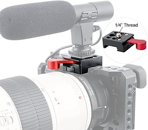 NATO Clamp,NICEYRIG NATO Lock Klemme mit Quick Release Sicherheitsschiene 7cm für LED Video Licht, M