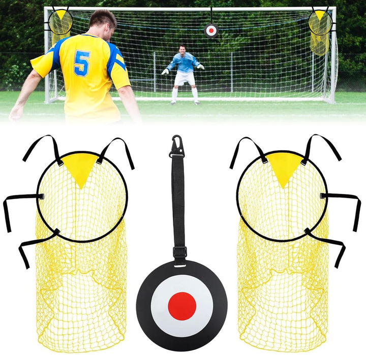 3Stk Fussball Trainingszubehör Inklusive Torwand für Fussballtor und Fussballtore für Garten Kinder,
