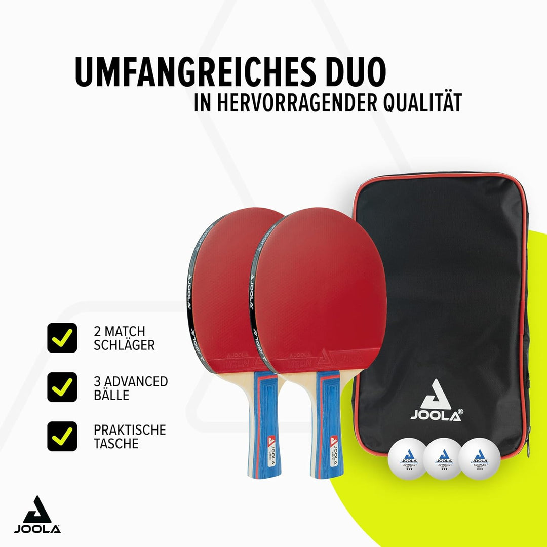 JOOLA Tischtennis Set inklusive Tischtennisschläger, Tischtennisbälle, Tischtennishülle, Tischtennis