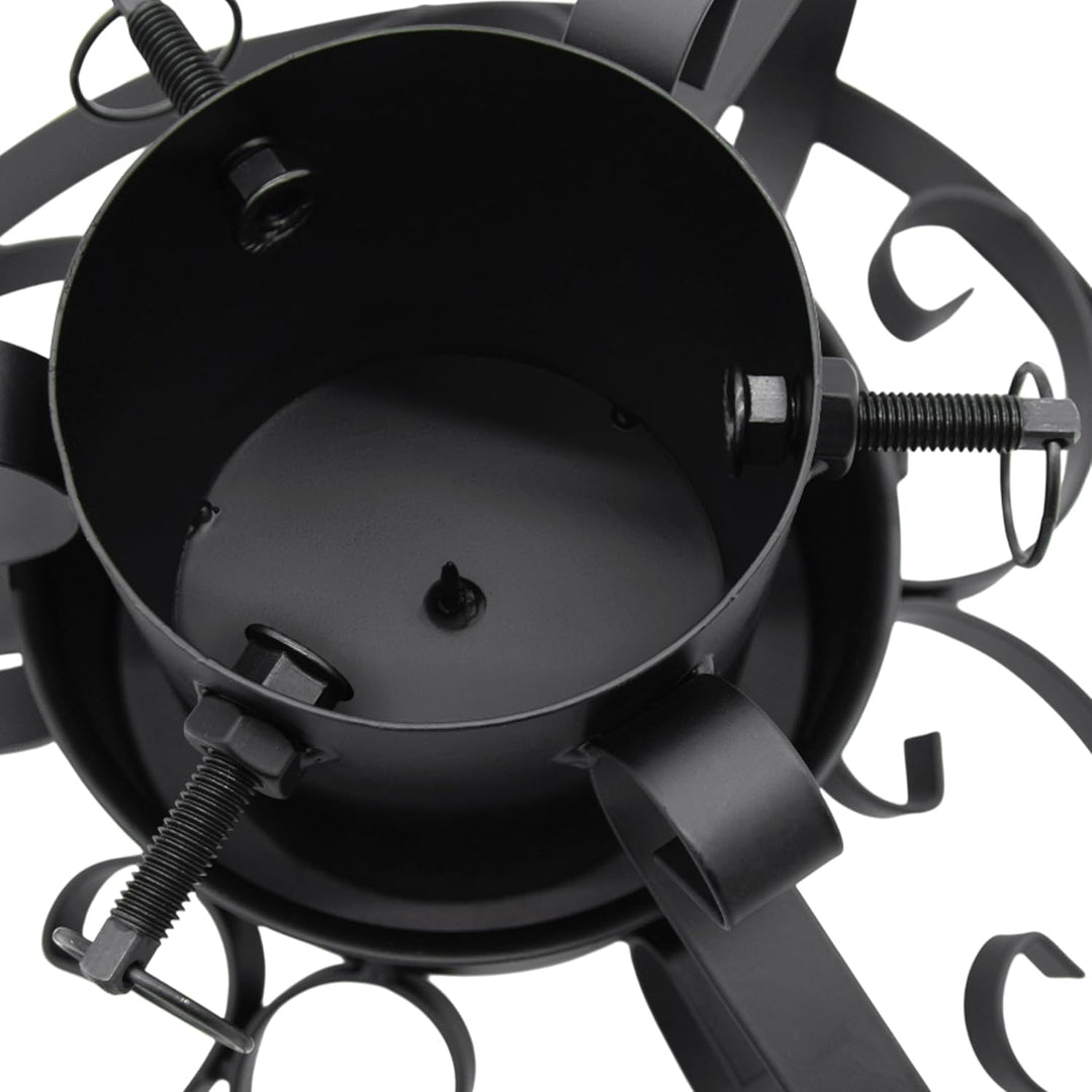 Spetebo Metall Weihnachtsbaumständer im antiken Deisgn - 35 cm - Christbaumständer mit Wasserschale