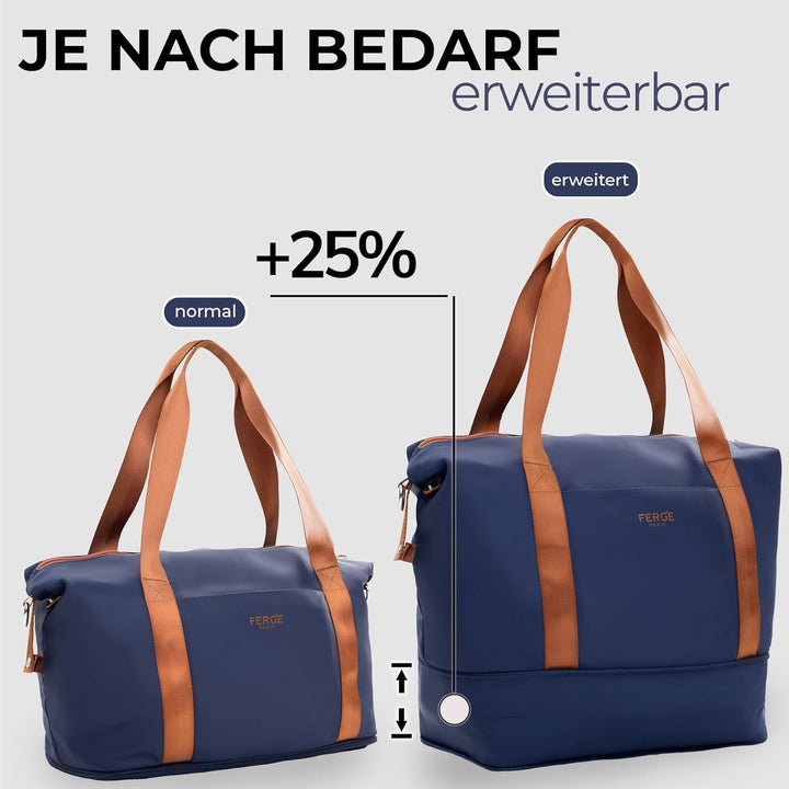 FERGÉ Kofferset Hartschale 5-teilig Milano 3 Grössen Hartschalenkoffer Set + Reisetasche + Kulturbeu