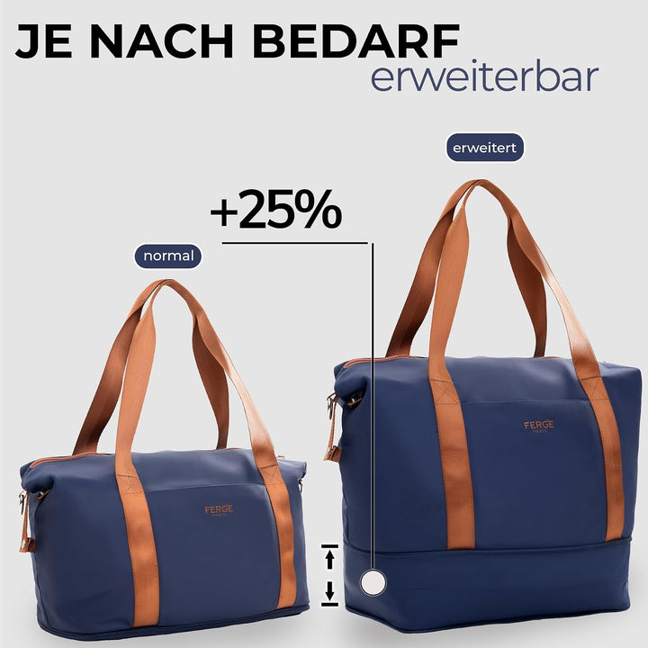 FERGÉ Kofferset Hartschale 5-teilig Milano 3 Grössen Hartschalenkoffer Set + Reisetasche + Kulturbeu
