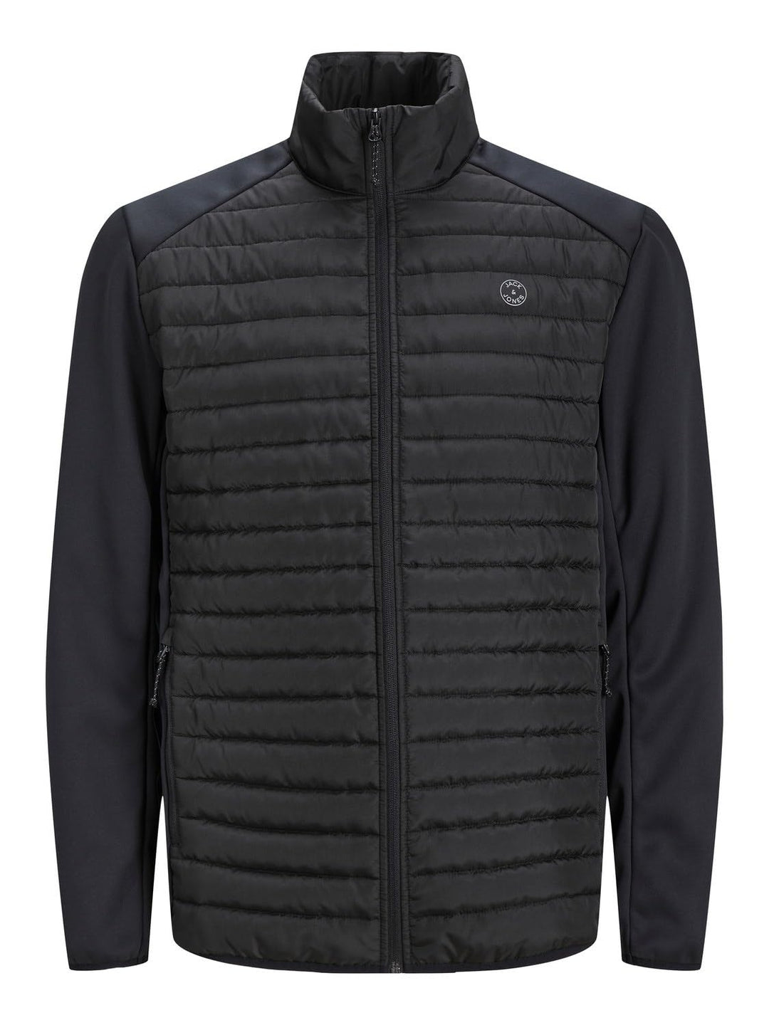 JACK &amp; JONES Herren Jjemulti Quilted Collar Noos Steppjacke L Black/Detail:set-in Sleeves, L Black/D