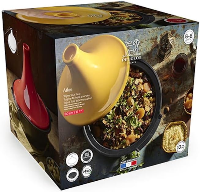 PEUGEOT - Keramik-Tajine 30 cm - Für alle Herdarten, inkl. Induktion geeignet - - Salbeigrün