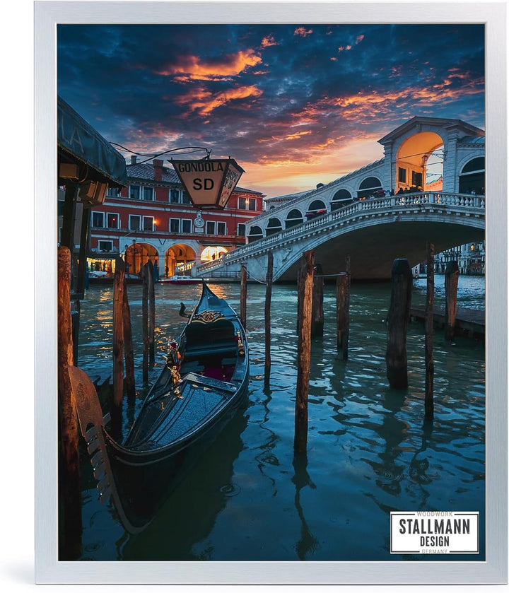 Stallmann Design Bilderrahmen 70x70 cm alu Holz mit Acrylglas Rahmen-Breite 20mm Posterrahmen Wechse