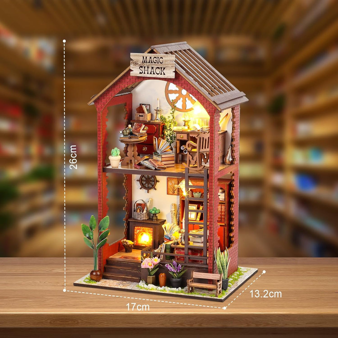 Cuteefun DIY Puppenhaus Miniatur mit Möbeln, Holz Mini House Kit, Machen Sie Ihr eigenes Handwerk Ha