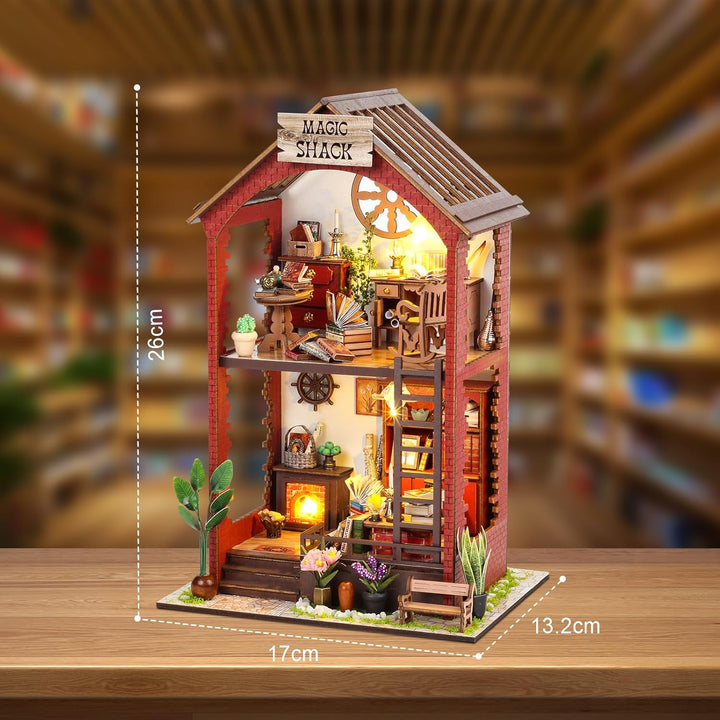 Cuteefun DIY Puppenhaus Miniatur mit Möbeln, Holz Mini House Kit, Machen Sie Ihr eigenes Handwerk Ha