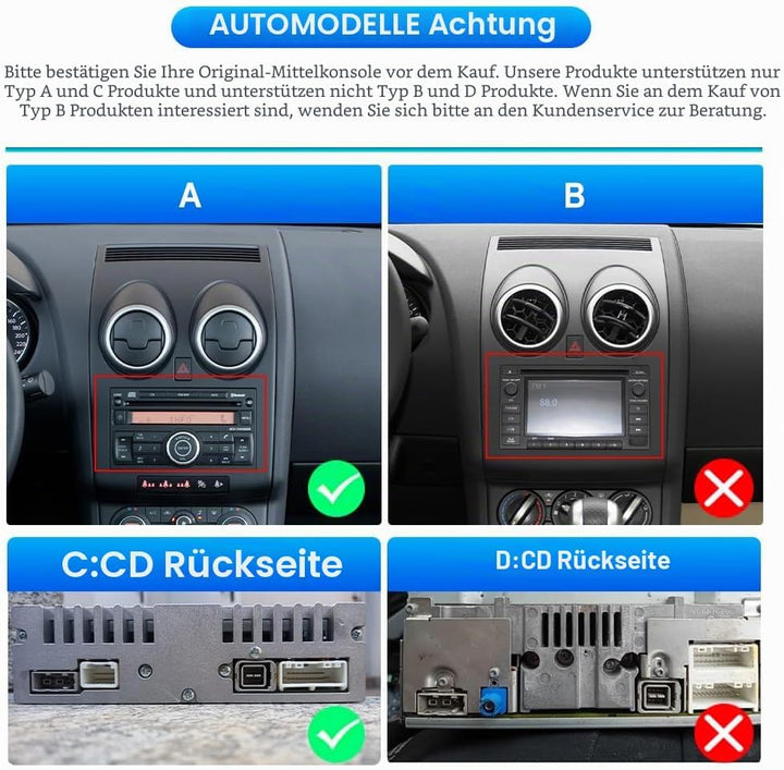 4G+64G Rimoody Android Autoradio für Nissan Qashqai J10 2006-2016 9 Zoll HD Touchscreen Autoradio mi