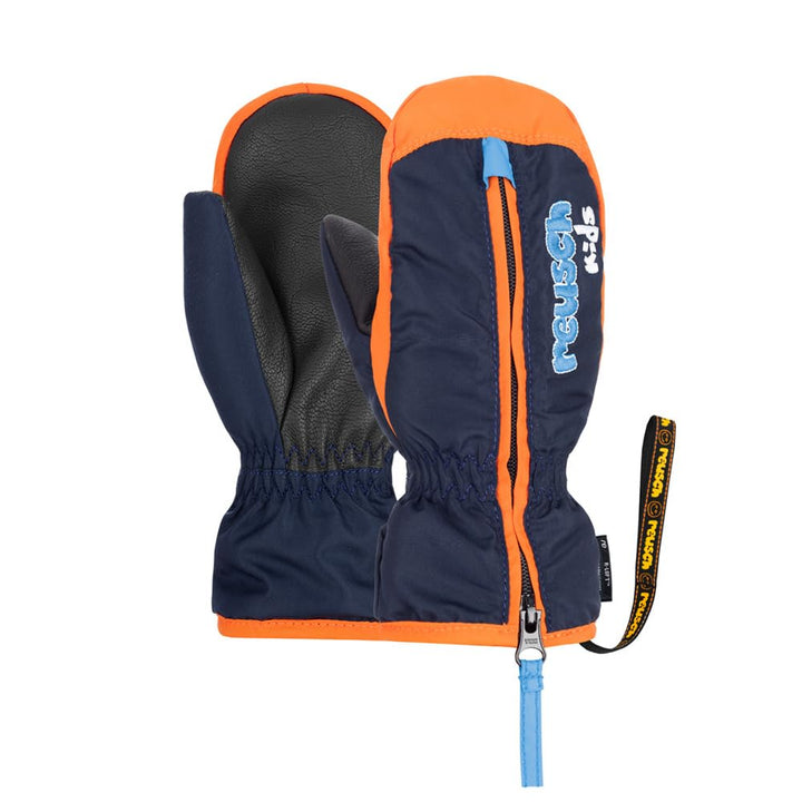 Reusch Unisex Baby Ben Mitten Handschuhe Dress Blue/Orange Popsicle 3, Dress Blue/Orange Popsicle 3