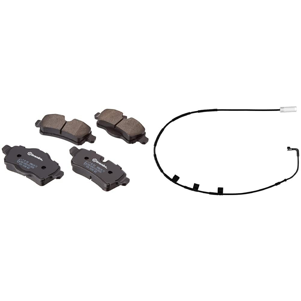 Brembo P 06 052 Bremsbelagsatz, Scheibenbremse - (4-teilig) & A00298 Verschleissanziger für Bremsbel