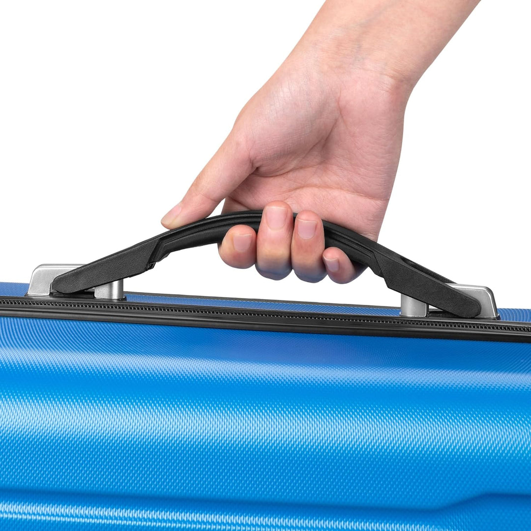 Zelsius Koffer Set 4 Stück, Blau | ABS Hartschalenkoffer mit Zahlenschloss, 4 Rollen und Innen Trenn