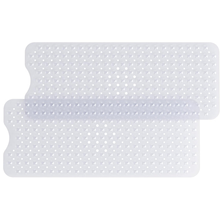 HITSLAM Badewannenmatte rutschfest, 101 x 40cm Extra Lange Antirutschmatte Badewanne, Transparent, 2