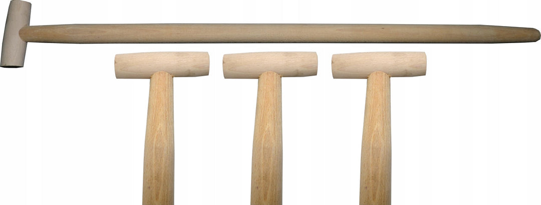 3X Set Spatenstiel Grabegabel Spatengabel Stiel Holzstiel T Griff 100cm Ø 36 Buche Holz 3 100cm, 3 1