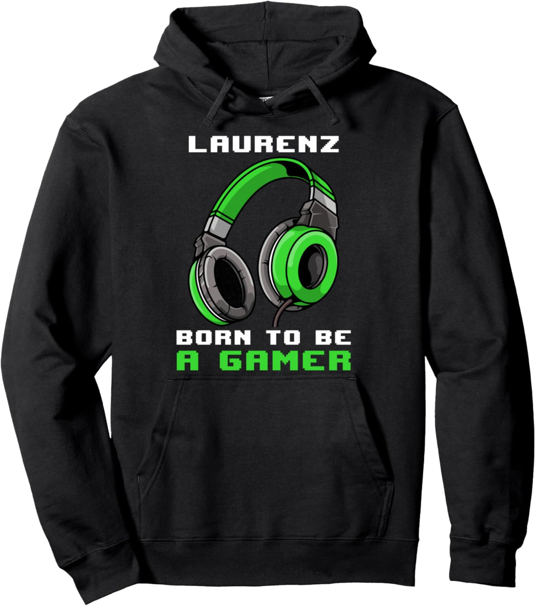 Laurenz - Born To Be A Gamer - Personalisiert Pullover Hoodie