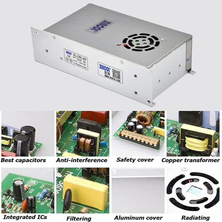 XINCOL AC110V/AC220V to DC24V 30A 720W Trafo Transformator Adapter Netzteil Schaltnetzteil für LED-L