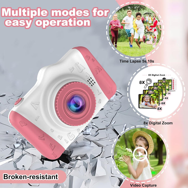 Kinderkamera,3.5”Digitalkamera Kinder,Geschenke für 3 4 5 6 8 7 9 10 11 Jahre Jungen und mädchen, 10
