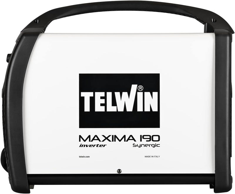 Telwin 816086 Maxima 190 Synergic Drahtschweissgerät MIG-MAG/FLUX/BRAZING mit Invertertechnik, 230 V