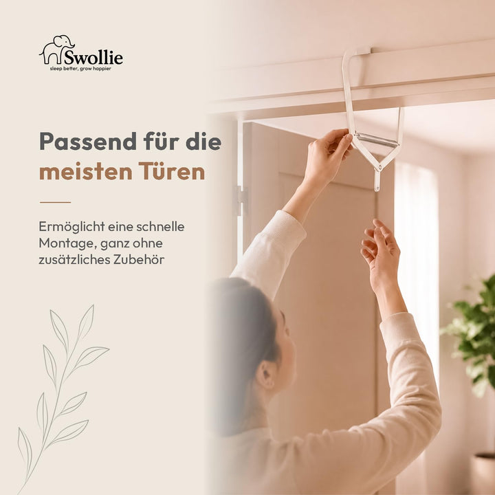 Federwiegen-Reise-Set | für Babys ab Geburt bis 15 Kg | Federwiege mit praktischer Türklammer | Bio-