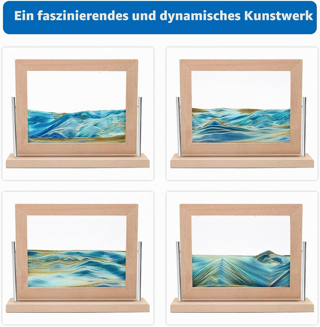 Coitak Bewegtes Sandkunstbild, dynamisches Sandbild, Desktop-Bewegliche Sandkunst für Heimdekoration