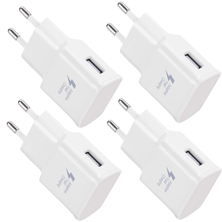 4er Pack USB Ladegerät, Universal Netzteil Netzstecker, Ersatz-Original Schnellladegerät für Samsung