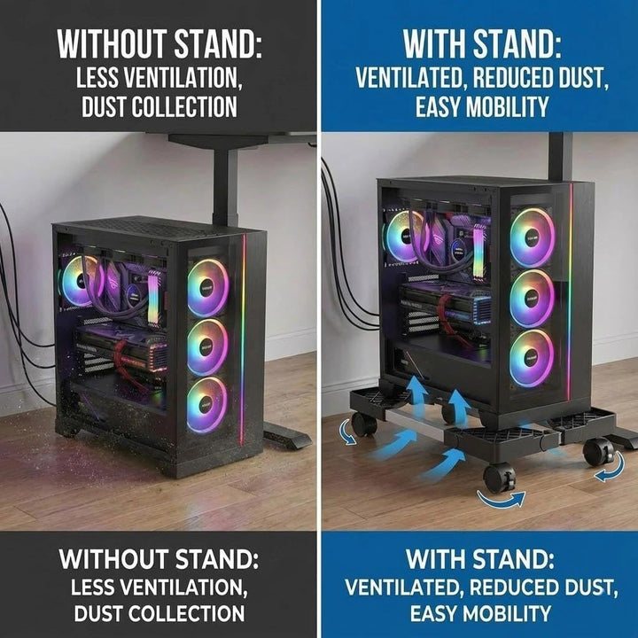 PC-Halterung für unter dem Schreibtisch, Desktop-Halterung, Zubehör für PC Gamer, geeignet für Compu