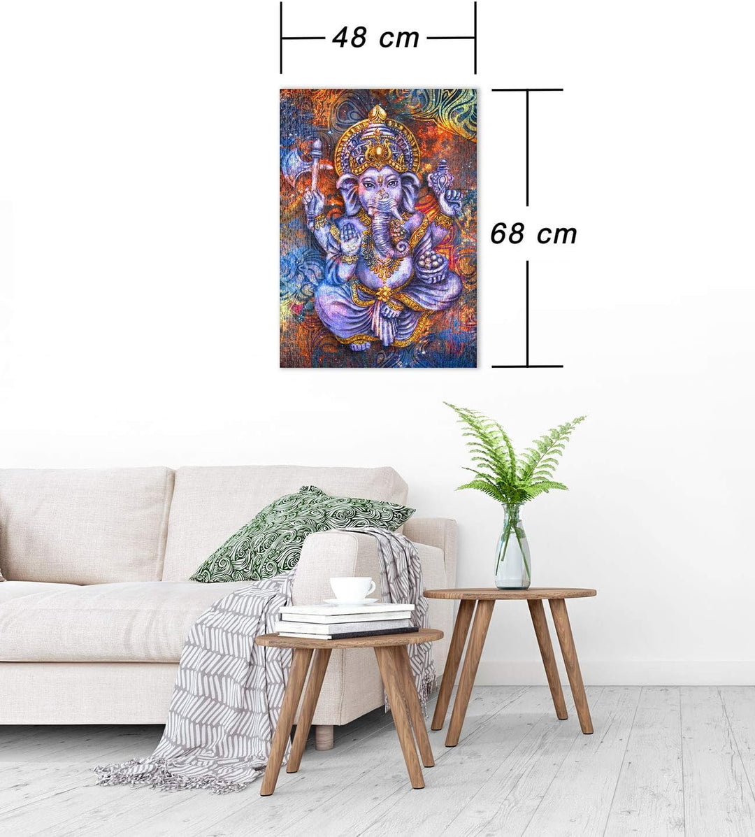 Ulmer Puzzleschmiede - Puzzle „Ganesha“ - Klassisches 1000 Teile Puzzle – Puzzlemotiv der populären
