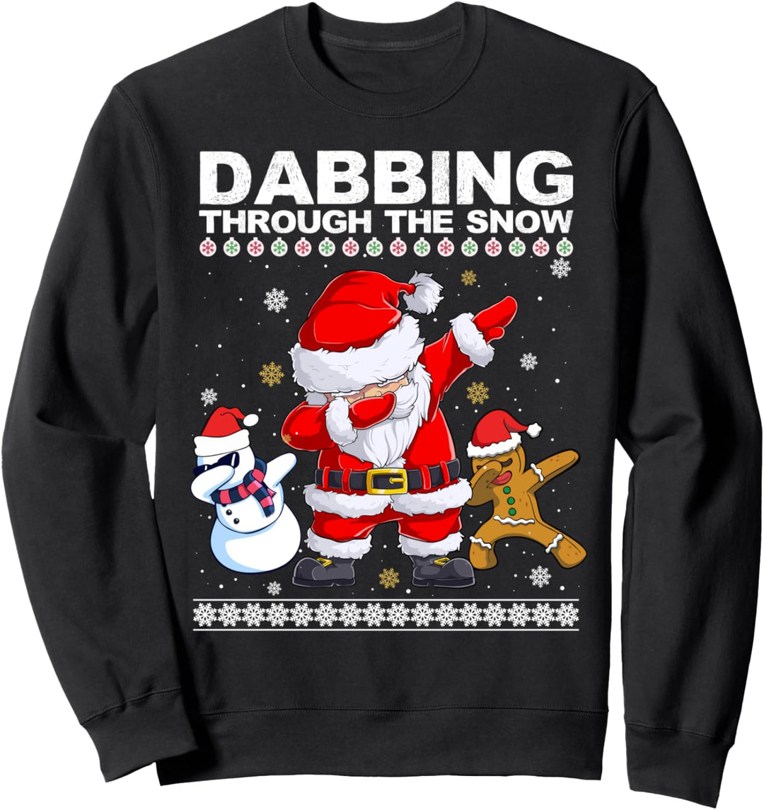 Dabbing Weihnachtsmann Santa Weihnachten Christmas Xmas Sweatshirt