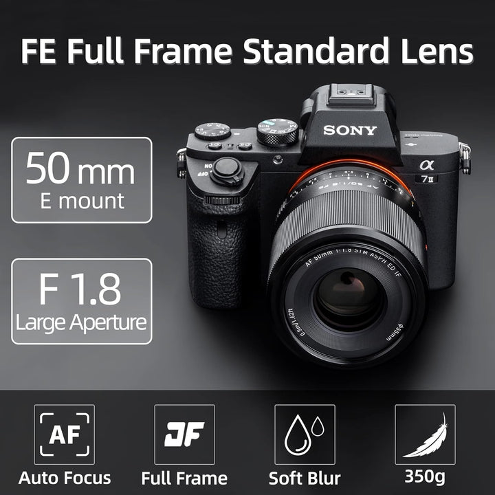 VILTROX AF 50mm F1.8 FE-Mount Vollformat Objektiv Autofokus Standard Festbrennweite Objektiv Kompati