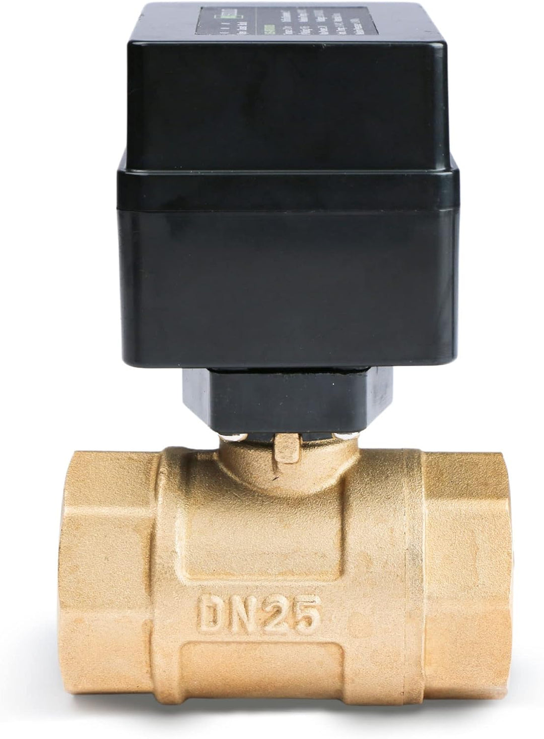 Motorisierter Kugelhahn – 1” Messing-Kugelhahn mit Standardanschluss, 9–36 V AC/DC, 2-Draht-Auto-Ret