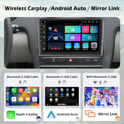 Octa Core Android 12 Autoradio Kompatibel mit Audi A3 S3 RS3 mit Carautoplay Android Auto GPS Naviga