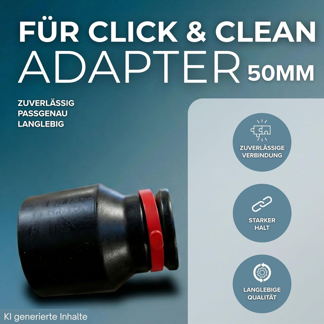 Staubsauger Kupplung kompatibel mit Bosch Click and Clean 50mm Staubsaugerschlauch Schlauch Anschlus