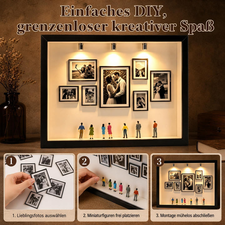 DIY Mini Museum Bilderrahmen, Mini Figuren Menschen MuseumSilhouette Box, Museum of Us, Miniatur Men