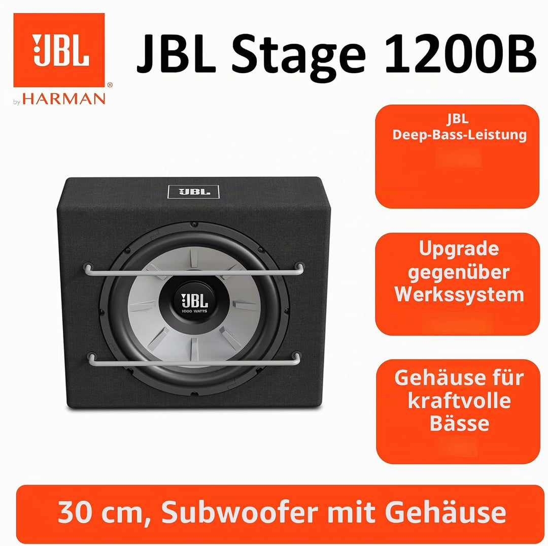 JBL Stage 1200B Subwoofer Auto - 1000 Watt Harman Kardon Car hifi - 12" JBL Radio Bassreflex Gehäuse