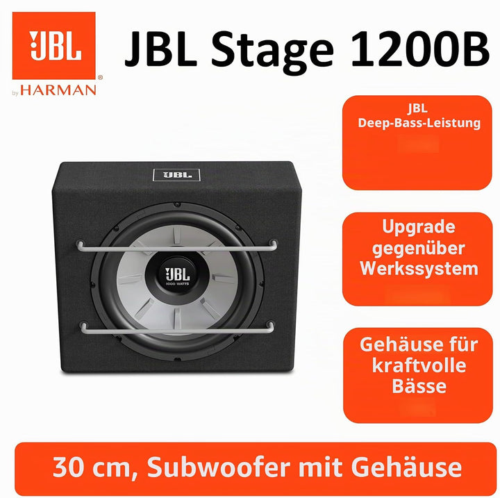 JBL Stage 1200B Subwoofer Auto - 1000 Watt Harman Kardon Car hifi - 12" JBL Radio Bassreflex Gehäuse